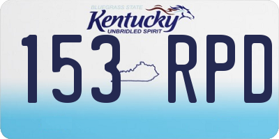 KY license plate 153RPD