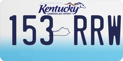 KY license plate 153RRW