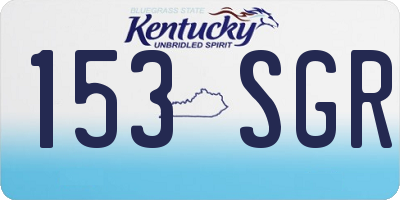 KY license plate 153SGR
