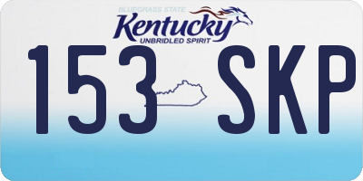 KY license plate 153SKP