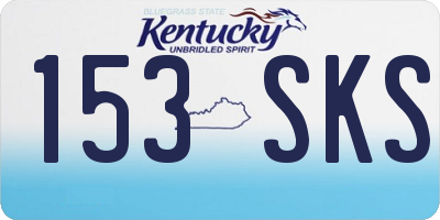 KY license plate 153SKS