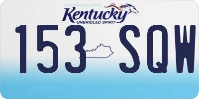 KY license plate 153SQW