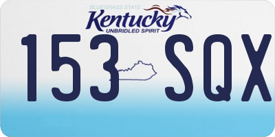 KY license plate 153SQX
