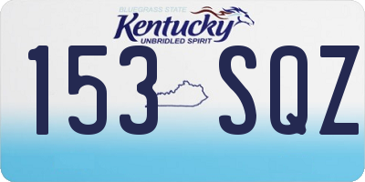 KY license plate 153SQZ