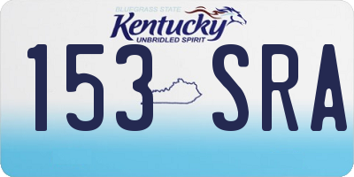 KY license plate 153SRA