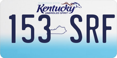 KY license plate 153SRF