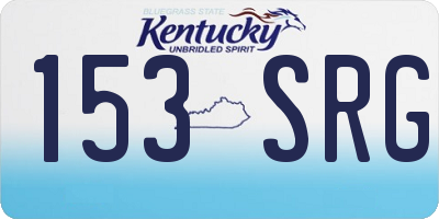 KY license plate 153SRG