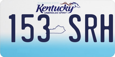 KY license plate 153SRH