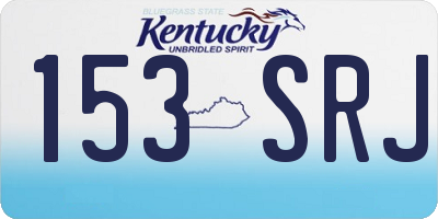 KY license plate 153SRJ