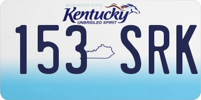 KY license plate 153SRK