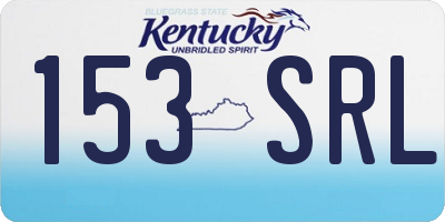 KY license plate 153SRL