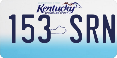 KY license plate 153SRN