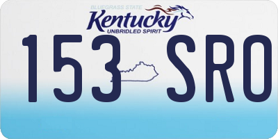 KY license plate 153SRO