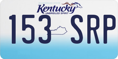 KY license plate 153SRP