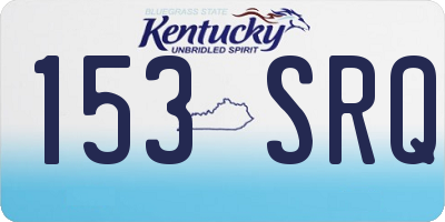 KY license plate 153SRQ