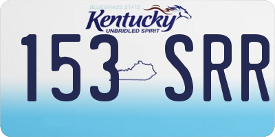 KY license plate 153SRR