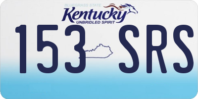 KY license plate 153SRS