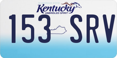 KY license plate 153SRV
