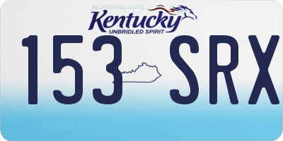 KY license plate 153SRX