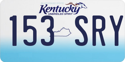 KY license plate 153SRY