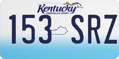 KY license plate 153SRZ