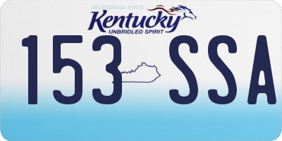 KY license plate 153SSA