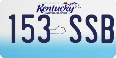 KY license plate 153SSB