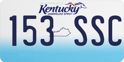 KY license plate 153SSC