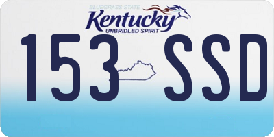KY license plate 153SSD