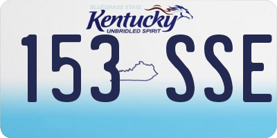 KY license plate 153SSE