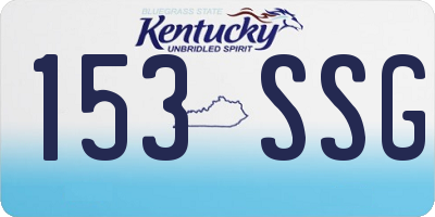 KY license plate 153SSG