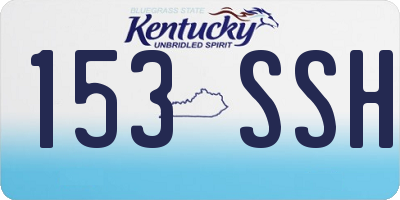 KY license plate 153SSH