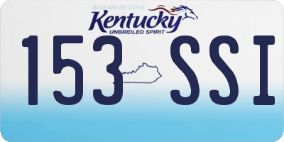 KY license plate 153SSI