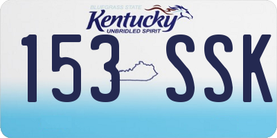 KY license plate 153SSK