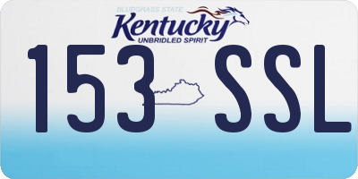 KY license plate 153SSL