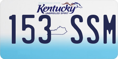 KY license plate 153SSM