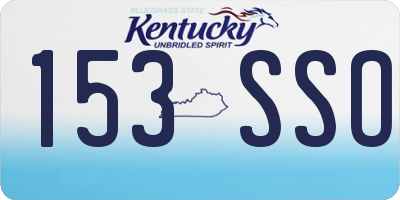 KY license plate 153SSO