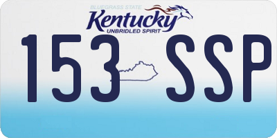 KY license plate 153SSP
