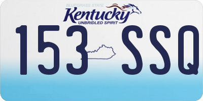 KY license plate 153SSQ