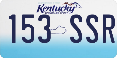 KY license plate 153SSR