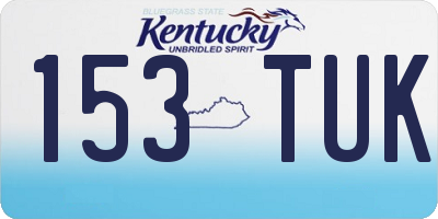 KY license plate 153TUK