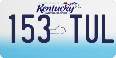 KY license plate 153TUL