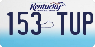 KY license plate 153TUP