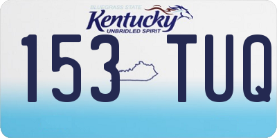 KY license plate 153TUQ