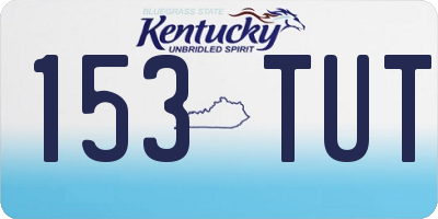 KY license plate 153TUT