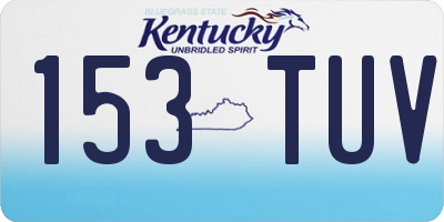 KY license plate 153TUV