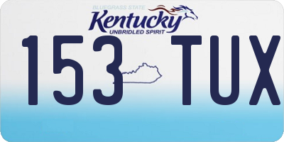 KY license plate 153TUX