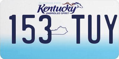 KY license plate 153TUY