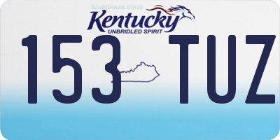 KY license plate 153TUZ