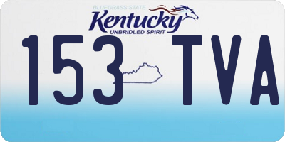 KY license plate 153TVA